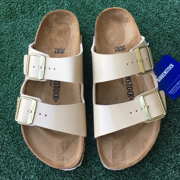 Birkenstock Shoes - NWT Birkenstock Arizona Sandal Patent Sand 38